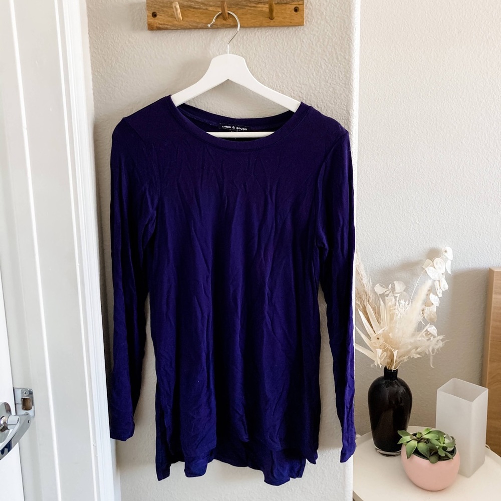 Long Soft Blue Tee